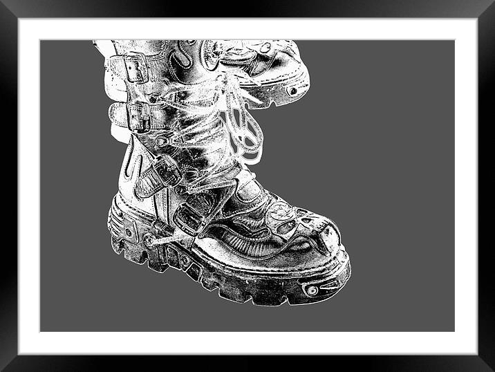 Heavy Metal Boots Framed Mounted Print by Wayne Molyneux