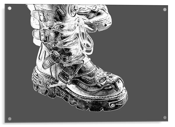 Heavy Metal Boots Acrylic by Wayne Molyneux