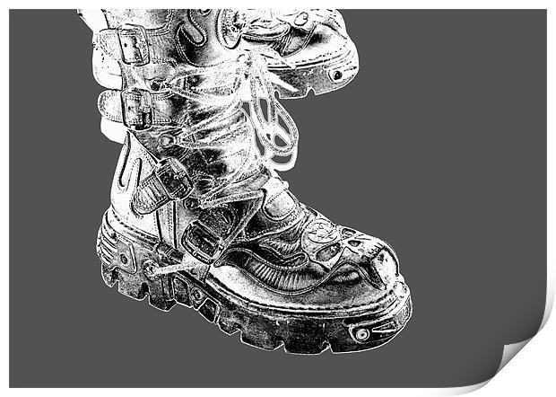 Heavy Metal Boots Print by Wayne Molyneux