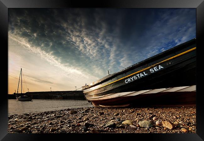 Crystal Sea Boat Framed Print by Keith Thorburn EFIAP/b