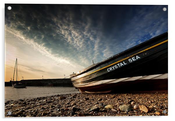 Crystal Sea Boat Acrylic by Keith Thorburn EFIAP/b