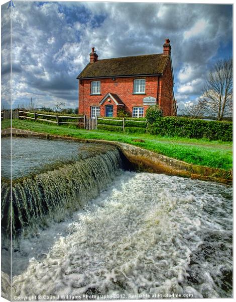 Papercourt Lock Cottage Canvas Print by Colin Williams Photography