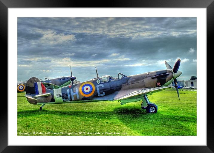 Twin Spitfires Framed Mounted Print by Colin Williams Photography