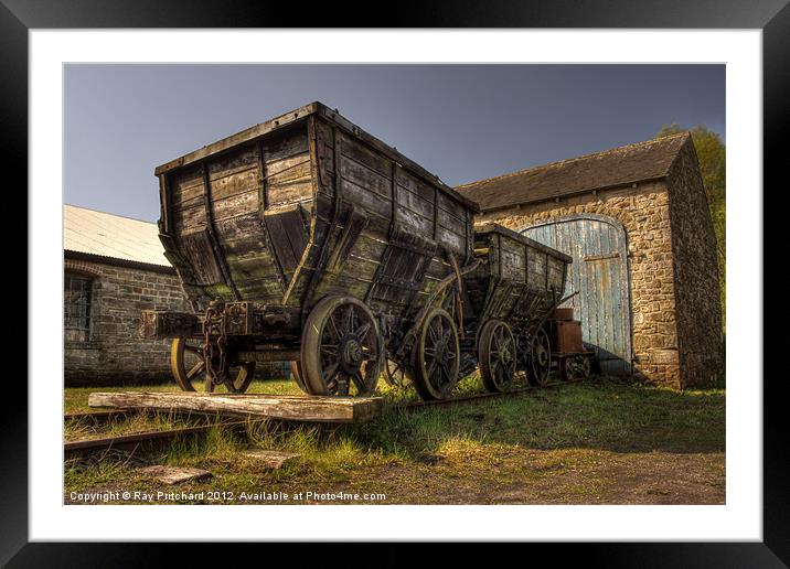 HDR Old Coal Carts Framed Mounted Print by Ray Pritchard