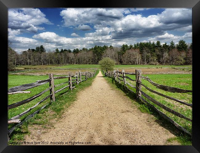 Long and Lonely Road Framed Print by Nick Hirst