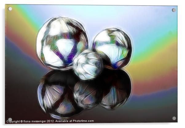 Rainballs Acrylic by Fiona Messenger