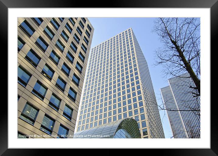 Canary Wharf Tower Framed Mounted Print by Iain McGillivray