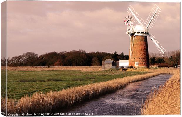 Horsey Mill landscape Canvas Print by Mark Bunning