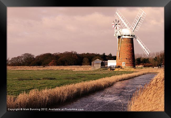 Horsey Mill landscape Framed Print by Mark Bunning