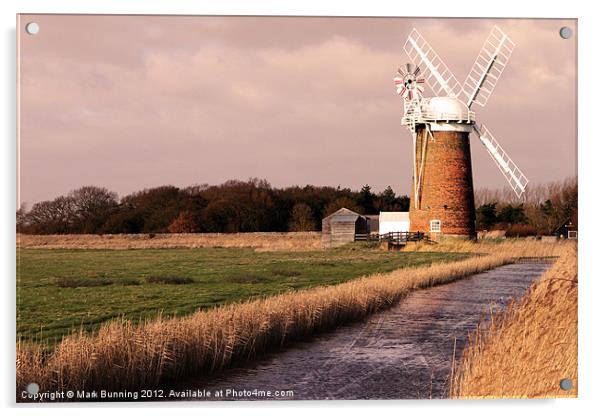 Horsey Mill landscape Acrylic by Mark Bunning