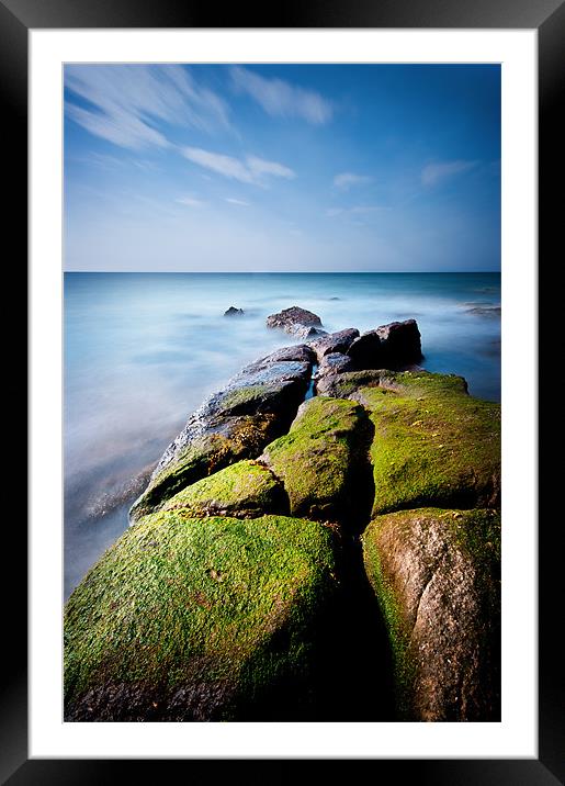 Green Rock Coast Framed Mounted Print by Keith Thorburn EFIAP/b