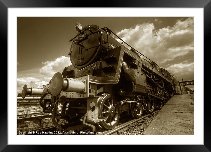 Standard 5 in sepia Framed Mounted Print by Rob Hawkins
