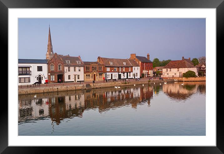 St.Ives, Cambs River Quays Framed Mounted Print by Adam Payne