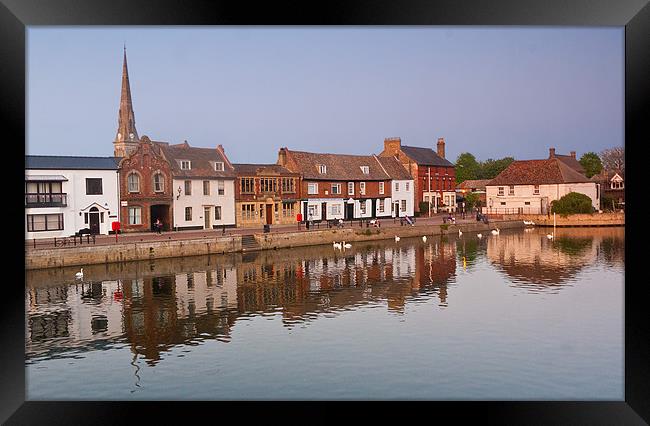 St.Ives, Cambs River Quays Framed Print by Adam Payne