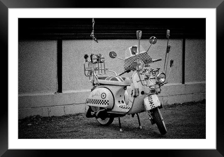 Vintage Vespa, we are the mod's Framed Mounted Print by chris kemp