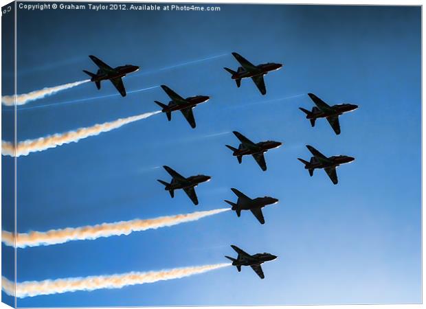Red Arrows Canvas Print by Graham Taylor