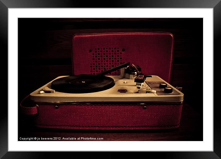 tunes from yesterday Framed Mounted Print by Jo Beerens