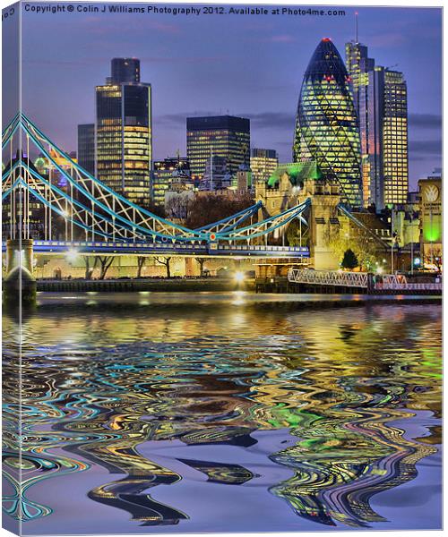 Reflections - The City Of London Canvas Print by Colin Williams Photography