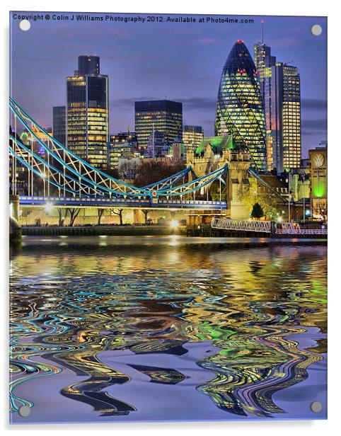 Reflections - The City Of London Acrylic by Colin Williams Photography