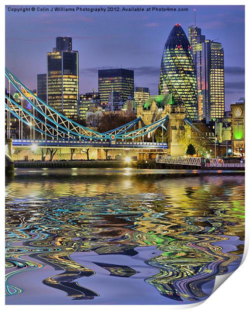 Reflections - The City Of London Print by Colin Williams Photography