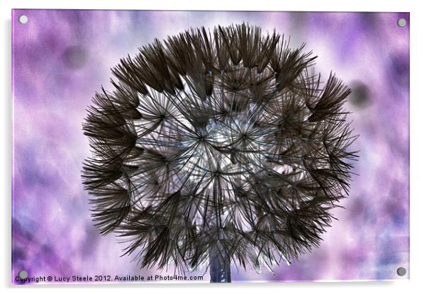 Inverted Dandelion Acrylic by Lucy Steele