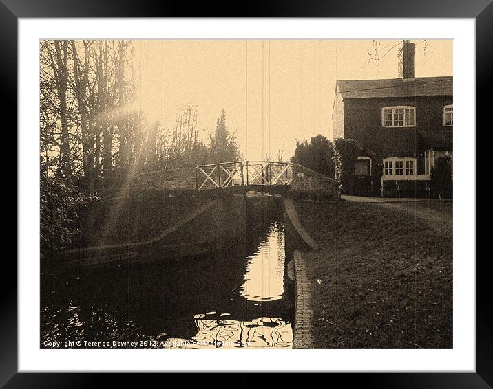 The lock-keepers cottage Framed Mounted Print by Terence Downey