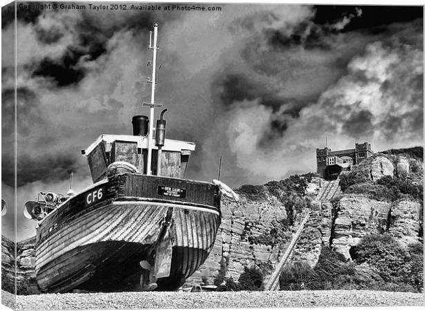 A Lonely Fishing Boat Canvas Print by Graham Taylor