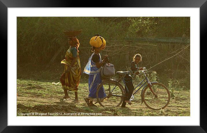 Home Bound Framed Mounted Print by Bhagwat Tavri