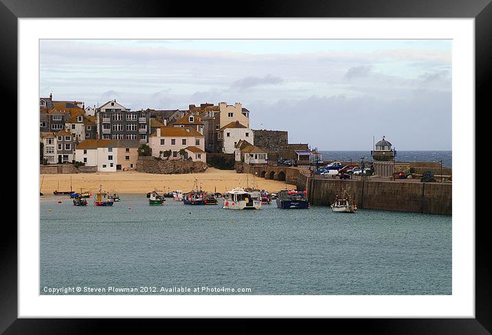 The harbour Framed Mounted Print by Steven Plowman