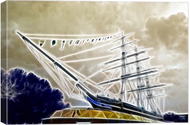 Cutty Sark Greenwich Fractals Canvas Print by David French