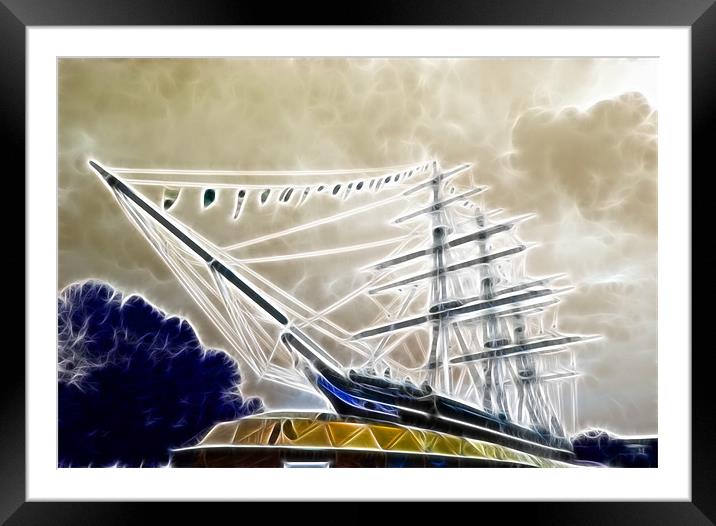 Cutty Sark Greenwich Fractals Framed Mounted Print by David French