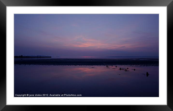 the end of the day Framed Mounted Print by jane dickie