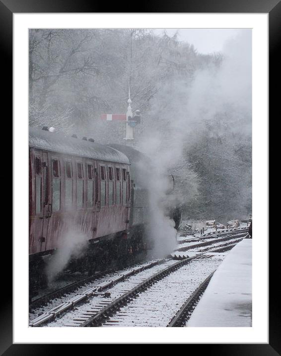Winter Steam Framed Mounted Print by John Taylor