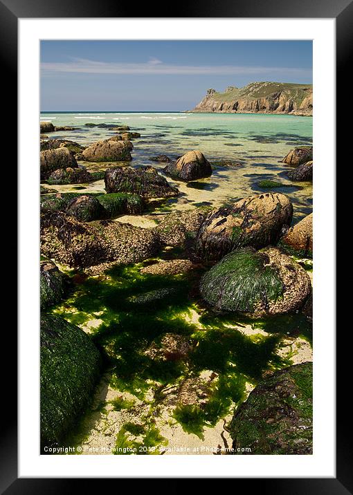 Nanjizal Beach - Cornwall Framed Mounted Print by Pete Hemington