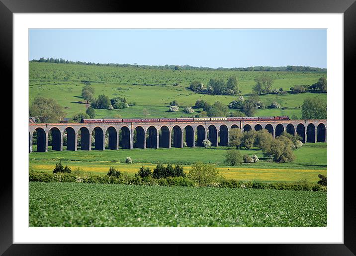 Crossing The Viaduct Framed Mounted Print by Richard Thomas