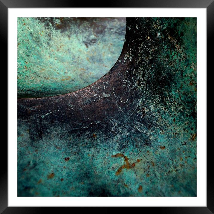 verdigris wave Framed Mounted Print by Heather Newton