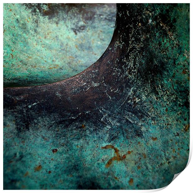 verdigris wave Print by Heather Newton