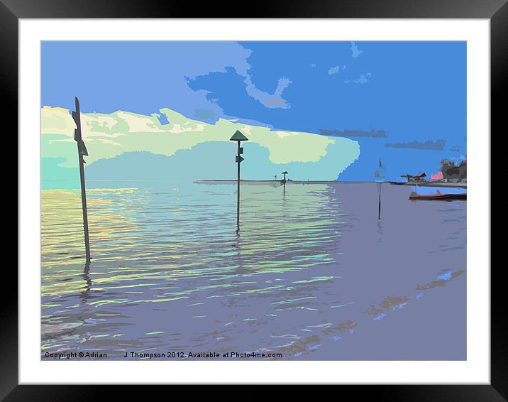 Changing skies at Southend Framed Mounted Print by Adrian        J Thompson