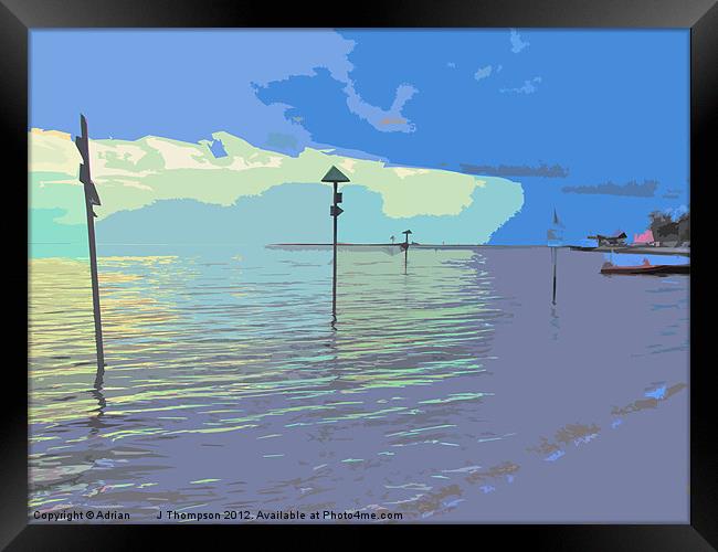 Changing skies at Southend Framed Print by Adrian        J Thompson