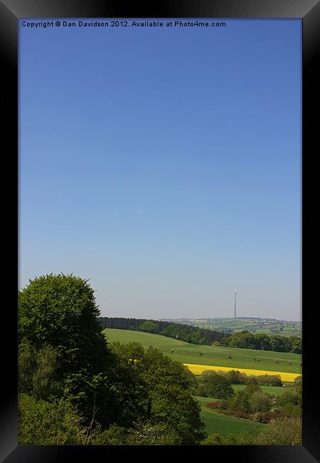 View to Emley Moor Framed Print by Dan Davidson