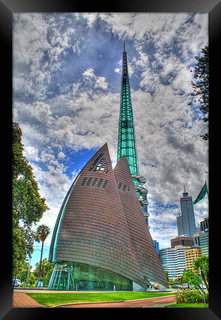 Bell Tower, Perth WA Framed Print by Gillian Oprey