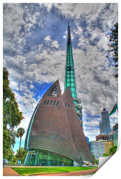 Bell Tower, Perth WA Print by Gillian Oprey