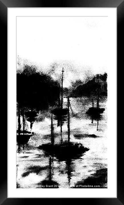 Shadows on the water Framed Mounted Print by Westley Grant