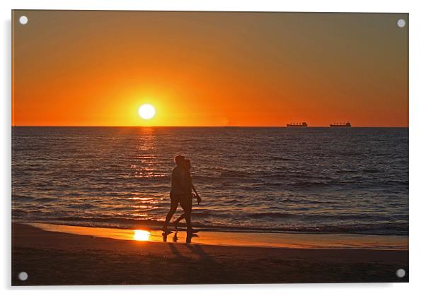 Western Australia Sunset Acrylic by Gillian Oprey