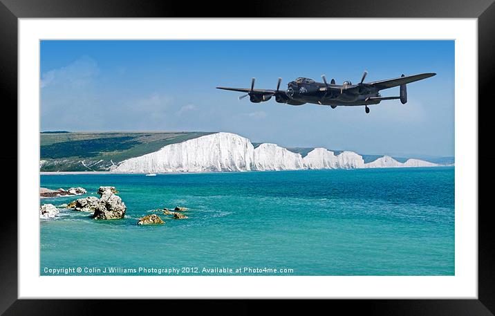 The Lone Lancaster Returns Framed Mounted Print by Colin Williams Photography