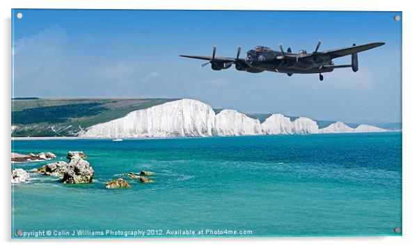 The Lone Lancaster Returns Acrylic by Colin Williams Photography