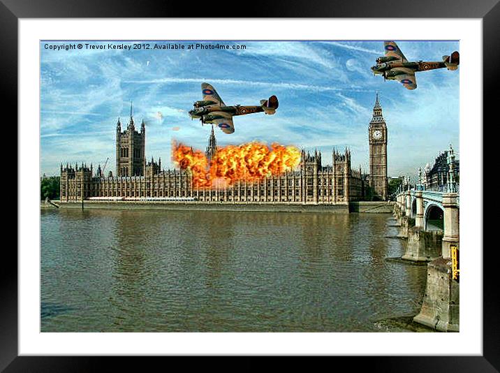 Houses of Parliament - London Framed Mounted Print by Trevor Kersley RIP