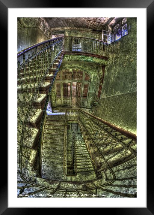 Beelitz stairs Framed Mounted Print by Nathan Wright