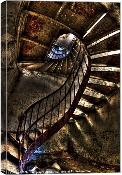 Metal stairs Canvas Print by Nathan Wright