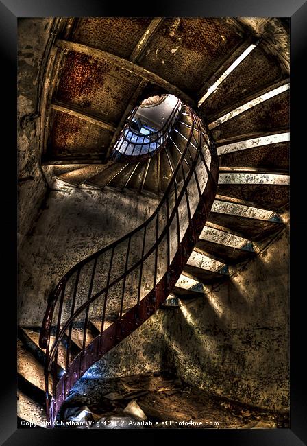 Metal stairs Framed Print by Nathan Wright